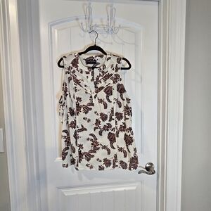 Lane Bryant Floral Sleeveless Blouse